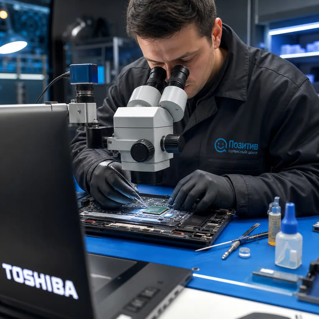 Замена видеокарты ноутбука Toshiba в Новокузнецке
