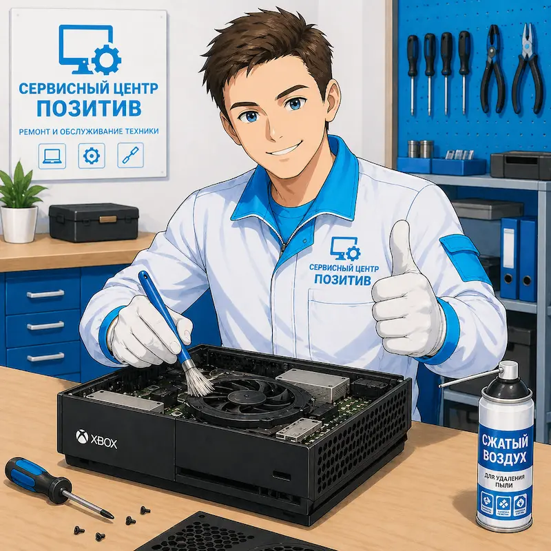 Чистка игровой приставки от пыли в Новокузнецке | Замена термопасты