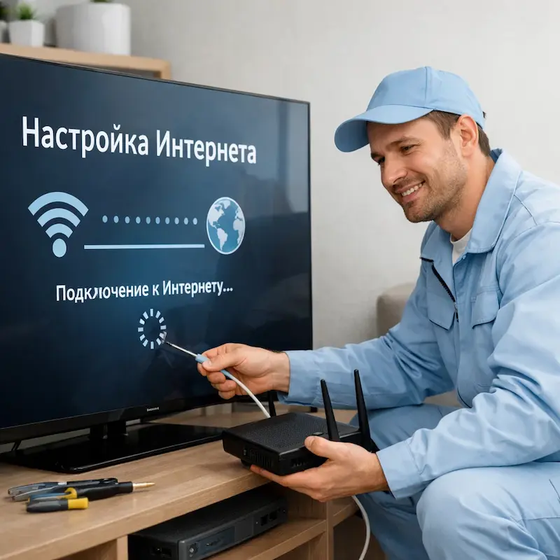 Настройка интернета на ТВ в Новокузнецке