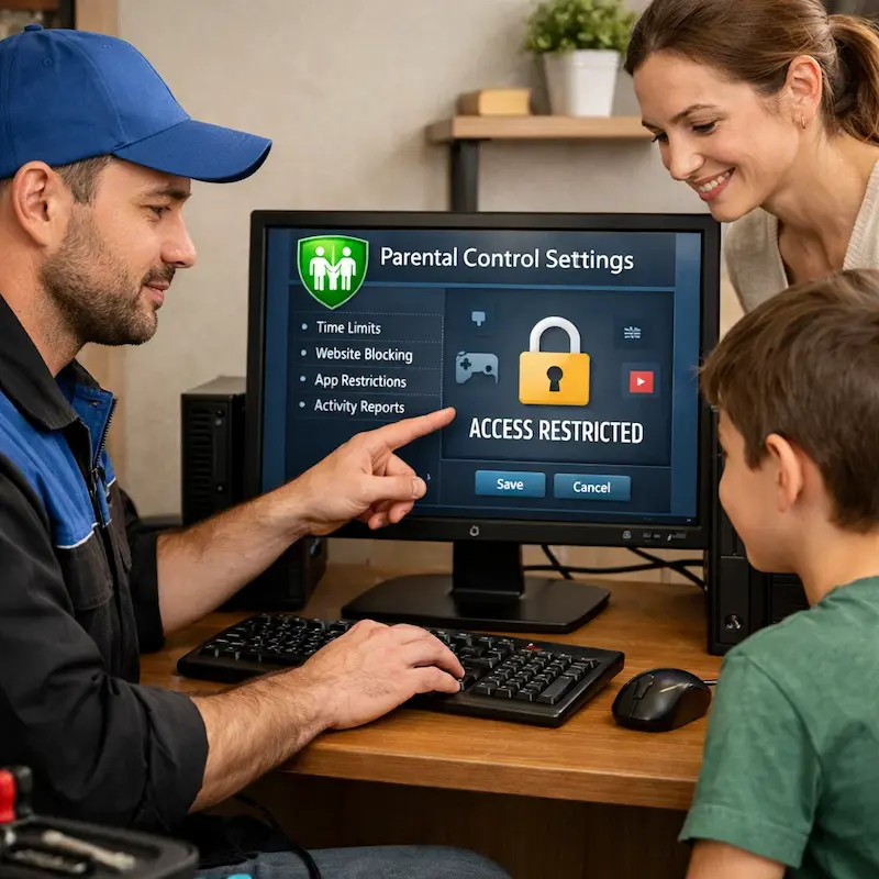 Родительский контроль на компьютере и ноутбуке в Новокузнецке