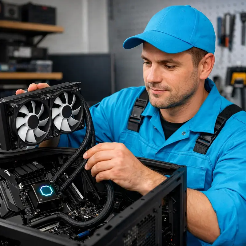 Установка водяного охлаждения на компьютер в Новокузнецке